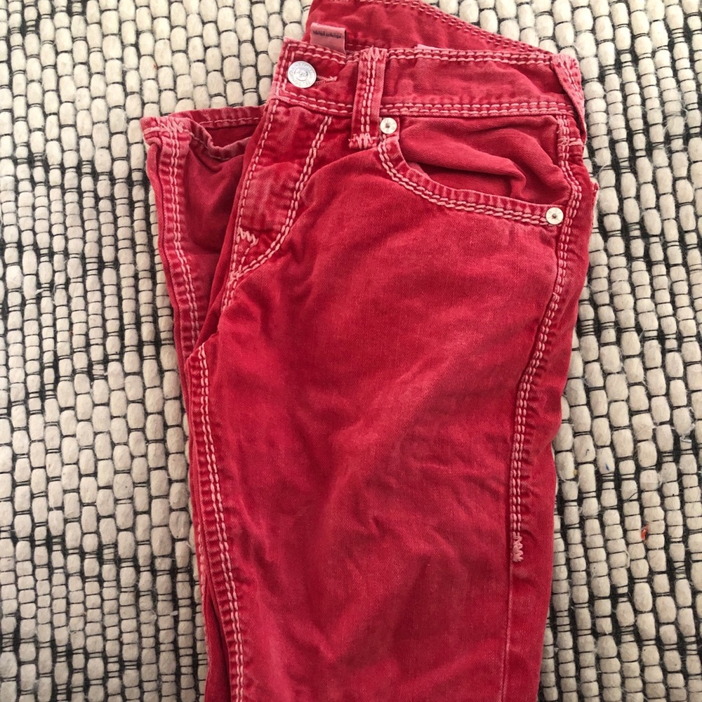 Red jeans